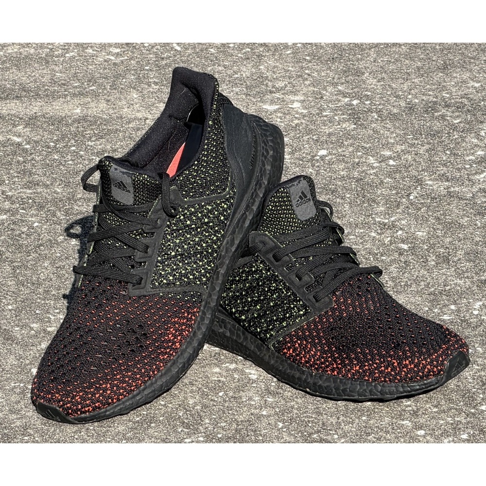 Adidas UltraBOOST CLIMA Men's Size 9 Core Black Solar Red Sneakers AQ0482